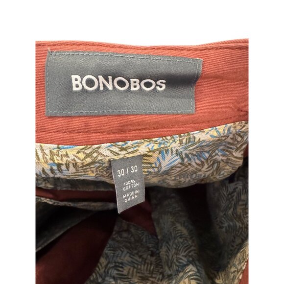 Bonobos Mens Straight Maroon Pants Size 30/30 New With Tags 100% Cotton Stylish - Picture 4 of 7